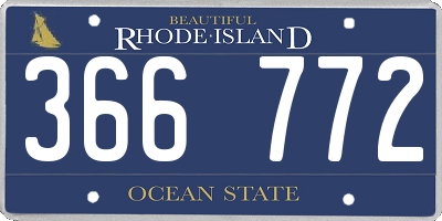 RI license plate 366772