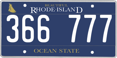 RI license plate 366777
