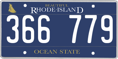 RI license plate 366779