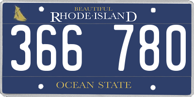 RI license plate 366780