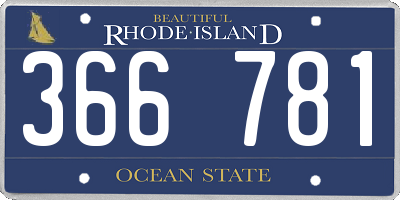 RI license plate 366781