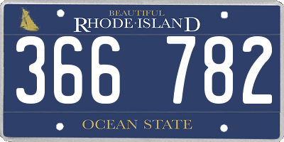 RI license plate 366782