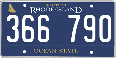 RI license plate 366790
