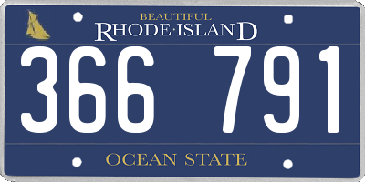 RI license plate 366791