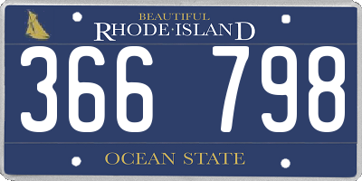 RI license plate 366798