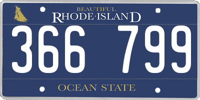 RI license plate 366799