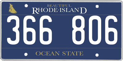 RI license plate 366806