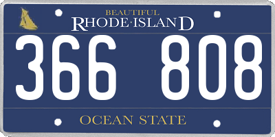 RI license plate 366808