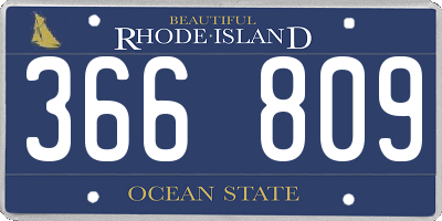 RI license plate 366809