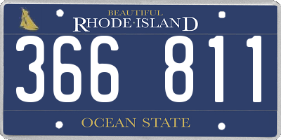RI license plate 366811