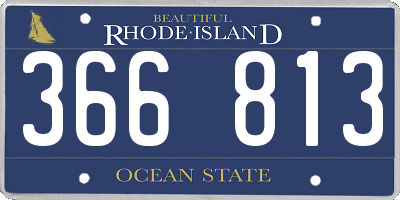 RI license plate 366813
