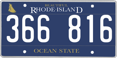 RI license plate 366816