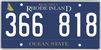 RI license plate 366818