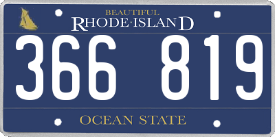 RI license plate 366819