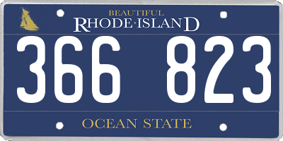 RI license plate 366823