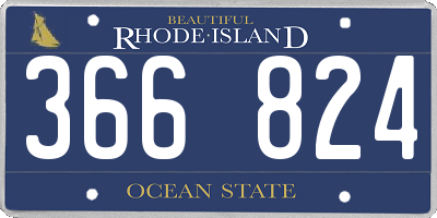 RI license plate 366824