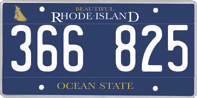 RI license plate 366825