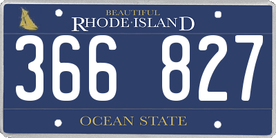 RI license plate 366827