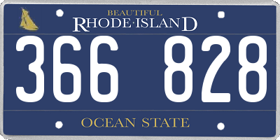 RI license plate 366828
