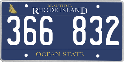 RI license plate 366832