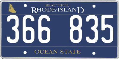 RI license plate 366835