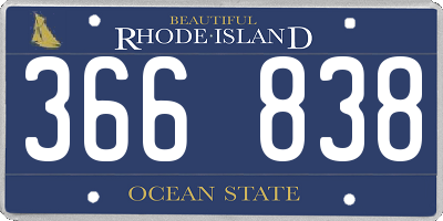 RI license plate 366838