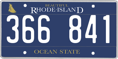 RI license plate 366841