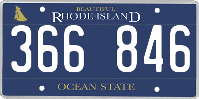 RI license plate 366846