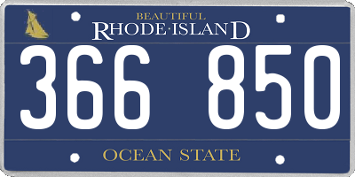 RI license plate 366850