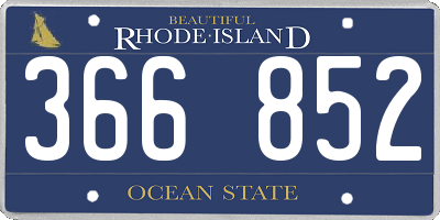 RI license plate 366852