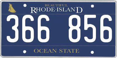 RI license plate 366856