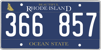 RI license plate 366857