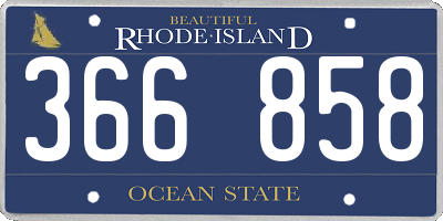 RI license plate 366858