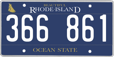 RI license plate 366861