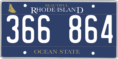 RI license plate 366864
