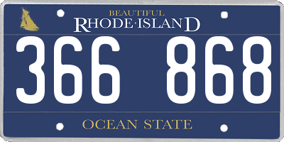 RI license plate 366868