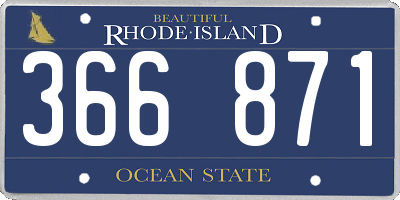 RI license plate 366871