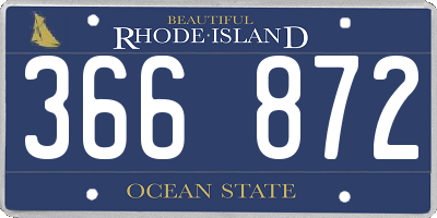 RI license plate 366872