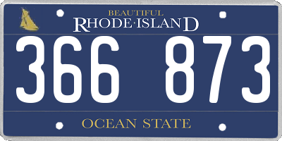 RI license plate 366873