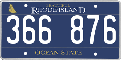 RI license plate 366876