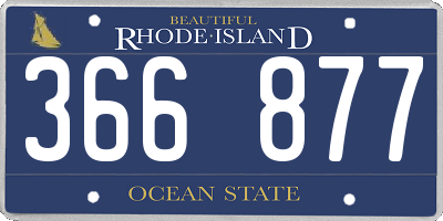 RI license plate 366877