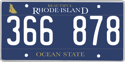 RI license plate 366878