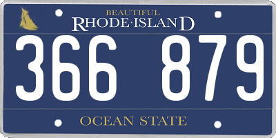 RI license plate 366879