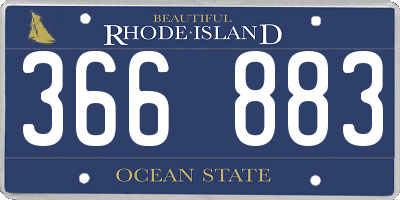 RI license plate 366883