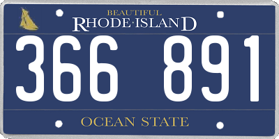 RI license plate 366891