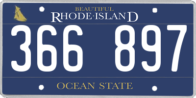 RI license plate 366897