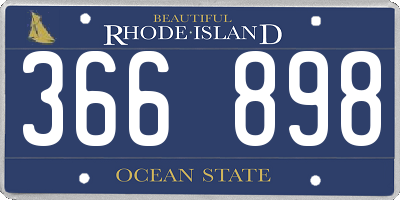 RI license plate 366898