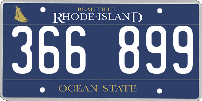 RI license plate 366899