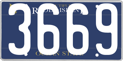 RI license plate 3669