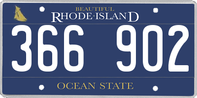 RI license plate 366902